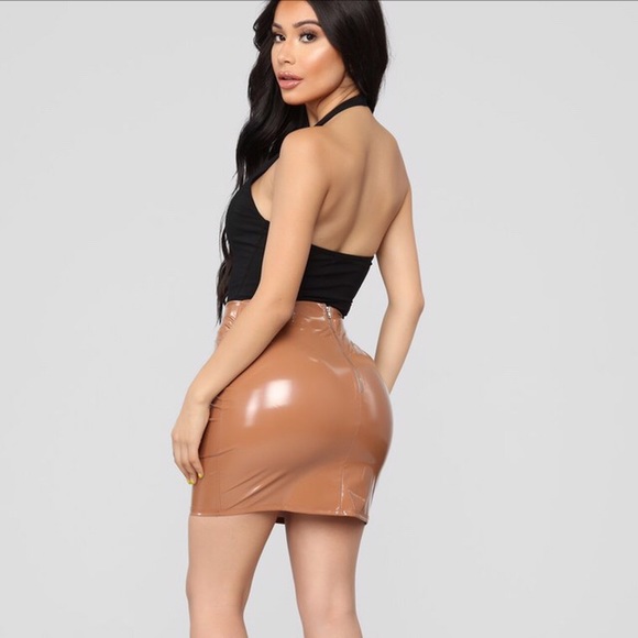 Women’s Fashion Nova Boot Camp Skirt - Camel - Picture 3 of 5